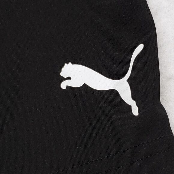 Puma Athletic Pull On Running Shorts Youth Boys Size Medium M Black White - Picture 4 of 8